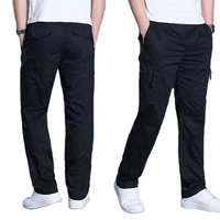 Pantalon Cargo Homme Léger et Respirant à Prix Abordable pour le Travail, la Randonnée et les Loisirs – Coupe Slim en Toile Foncée Taille Moyenne pour Jeunes