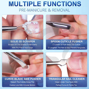 ที่ดันหนังกำพร้าทำจากเล็บ2ชิ้นพร้อมกล่องออกแบบโลโก้ได้ตามต้องการ - Product Image 3