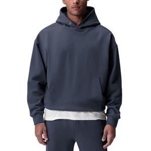 Conjunto personalizado de pantalones cortos con capucha para hombre, ropa de calle, sudaderas con capucha para correr, pantalones cortos de manga larga para hombre, chándales de dos piezas, chándal transpirable OEM - Product Image 1