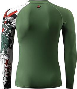 OEM unisex rash guard gym workout quick dry wholesale <b>long</b> <b>sleeve</b> rash guard <b>swim</b> surf <b>top</b> ast shipping rash guard for bjj jiu - Product Image 3