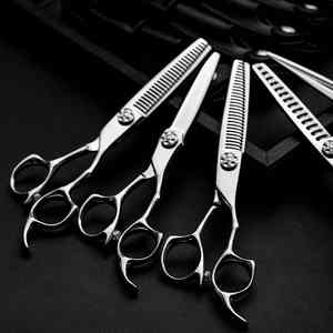 Japon 440 ciseaux à cheveux 60-61HRC ciseaux de coiffeur de haute qualité 6 pouces coupe de cheveux ciseaux à effiler ciseaux de coiffeur professionnels - Product Image 5