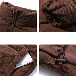 Veste bouffante tricotée en polyester 100% pour femmes de qualité supérieure conception de Logo d'hiver de luxe veste à capuche zippée respirante de haute qualité - Product Image 4