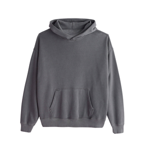 เสื้อมีฮู้ดสีเทาธรรมดาเสื้อสวมหัวขนแกะสีพื้นเสื้อมีฮู้ดใส่ได้ทั้งชายและหญิงเสื้อมีฮู้ดแนวสตรีทลำลองเรียบง่ายสำหรับผู้ชายและผู้หญิง - Product Image 1