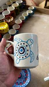 Custom 3D Relief Cute <b>Ceramic</b> <b>Mug</b> Hand Painted Lemon Nautical Design Handmade Dishwasher Safe Gift Box Packaging Giveaway Gift - Product Image 5
