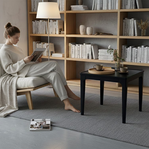 Meubles de salon Vietnam Table basse carrée en bois de caoutchouc moderne MDF placage de frêne avec 1 an de garantie - Product Image 4