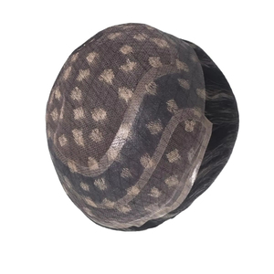 Peluca de cabello humano Remy indio recto rizado de onda profunda para hombre, cabello Taz BD, encaje frontal, de PU Base, prótesis de cabello profesional izquierda/derecha - Product Image 1