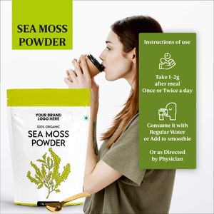 Poudre de mousse de mer 100% biologique emballée avec des minéraux et des nutriments soutient l'immunité digestion santé et vitalité de la peau