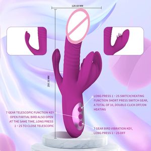 Juguetes Sexuales con Calentamiento Inteligente, Vibrador con 7 Modos de Lamido de Lengua, 10 Vibraciones, Conejo Erótico, 7 Modos de Empuje, Masajeador con Varita - Product Image 6