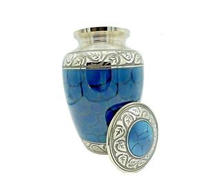 โกศบรรจุอัฐิทองเหลืองขนาดใหญ่พิเศษ สำหรับใส่เถ้ากระดูก รูปทรงเมฆสีฟ้า สำหรับผู้ใหญ่ ทั้งชายและหญิง ขนาดใหญ่ สำหรับใส่เถ้ากระดูกผู้ชาย - Product Image 1