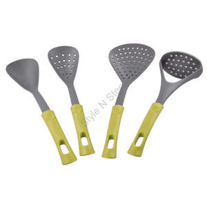 Utensilios de Cocina de Acero Inoxidable de Primera Calidad, Juego de Utensilios de Cocina Modernos de 7 Piezas con Mango de Plástico de Fácil Agarre - Product Image 1