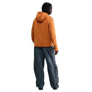 Veste à capuche zippée intégrale pour homme, en polaire technique, imperméable, respirante, coupe-vent, orange, légère, chaude, pour l'entraînement sportif, l'hiver, devant - Product Image 6
