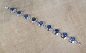 Labradorite Sterling <b>Silver</b> <b>Bracelet</b> Adjustable Gemstone Jewelry November Birthstone Handmade Gift For Women - Product Image 6