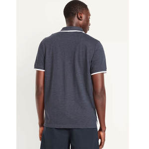 Polos informales de manga corta para hombre de algodón 100% de alta calidad personalizados en blanco al por mayor de alta calidad - Product Image 3