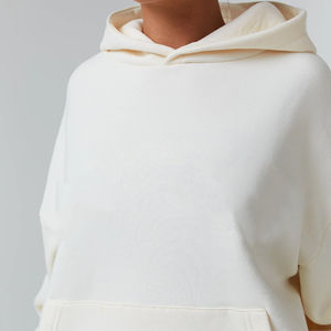 Chándal Deportivo de Invierno para Mujer, Estilo Nuevo, Color Negro, con Capucha, Talla Grande, Diseño Personalizado, Logotipo Impreso, con Cordón Ajustable, Venta al Por Mayor - Product Image 5