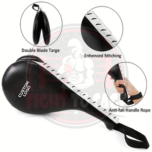 Cible d'entraînement de boxe en PVC et cuir PU durable, coussin de frappe, pagaies de frappe, entraînement de karaté et de kickboxing - Product Image 4