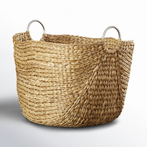 Panier de rangement en jonc de mer tissé à la main décoratif et fonctionnel pour un usage domestique - Product Image 5