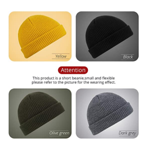 Venta al por mayor de sombreros de invierno baratos, gorro de punto con dobladillo y logotipo, Boos gorro negro, gorro de pescador Jacquard de alta calidad - Product Image 5