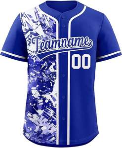 Ventes en gros de maillots de baseball personnalisés avec logo pour jeunes, boutons-pression, respirants, maillots de baseball unis personnalisés, maillots de baseball bon marché pour hommes - Product Image 1