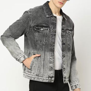 Chaquetas Vaqueras Vintage con Capucha y Cuello Alto para Hombre, Modelo Nuevo, Estilo Desgastado, Forro de Algodón y Lino, Venta al Por Mayor OEM - Product Image 2