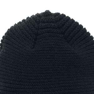 Vente en gros Bonnets tricotés d'hiver de couleur unie en laine mélangée avec logo personnalisé Bonnets d'hiver de bonne qualité Vêtements d'hiver communs pour adultes - Product Image 2
