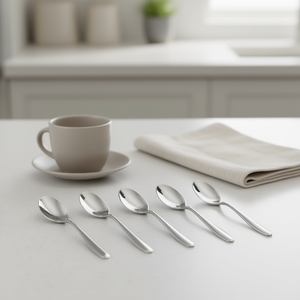 KAPPA Polished Chrome CVLX90C6-Ensemble de 6 cuillères à café en acier inoxydable (12,7 cm) - Product Image 3