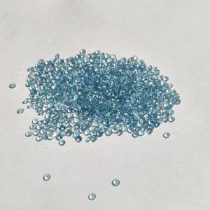 Perles rondes en aigue-marine naturelle de 2mm avec inclusions moyennes pour la fabrication de bijoux - Product Image 2