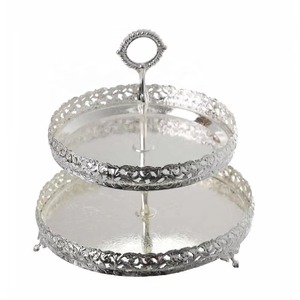 New Arrival Luxury Stainless Round Food Serving Tray Set <b>for</b> Home Decoration and Food <b>Display</b> - Product Image 1