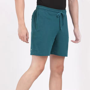 100% coton sportif maille Shorts Joggers athlétique Fitness entraînement vêtements de sport avec taille moyenne solide Style laine tissu - Product Image 2