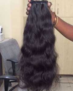 100% Natural Cuticles Aligned Double Weft Machine Hair <b>Extensions</b> RAW Unprocessed <b>Curly</b> Indian Temple Remy Hair Single Donor - Product Image 5