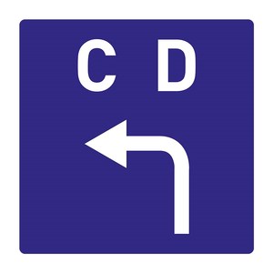 Señal de Bloqueo de Dirección Izquierda Reflectante para Tráfico, Señal de Advertencia de Seguridad Vial, Señal de Flecha de Parada para Uso en Calle - Product Image 1