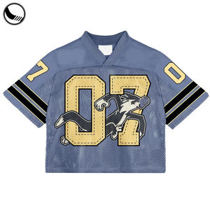 Conjunto de camisetas de fútbol americano para adultos de estilo callejero de moda con estampado personalizado, secado rápido, transpirable, antibacteriano, de talla grande 100% - Product Image 4