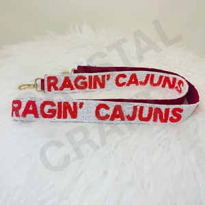 สายกระเป๋าปักลายทำมือ RAGIN CAJUNS ประดับลูกปัดหลากสีสัน  สายกระเป๋าลูกปัดเม็ดเล็กสีตามสั่ง งานฝีมือคริสตัล - Product Image 1
