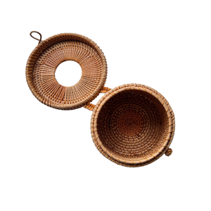 Boîte à mouchoirs ronde en bambou personnalisable Organisateur durable fabriqué au Vietnam quantité minimale de commande bas prix standard d'exportation - Product Image 1