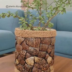 Maceta de madera al aire libre, maceta Wishing Well, decoración de jardín, macetas creativas de madera, macetas de flores de corteza de abeto, jardín - Product Image 2