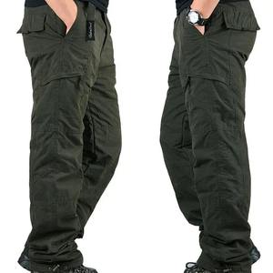 Pantalon multi-poches de haute qualité pour hommes Pantalon de travail décontracté en coton Pantalon cargo Style empilé Pantalon de survêtement pour homme - Product Image 4