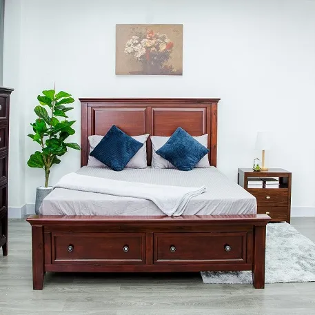 Kaldi-cama de almacenamiento de madera, tamaño Queen, estándar de exportación de EE. UU., de Vietnam