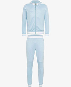 Conjunto de chándal de dos piezas personalizado OEM, chándal liso en blanco al por mayor, chándal de algodón transpirable con sublimación de lana para hombre - Product Image 3