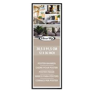 Set 4 Modern <b>Poster</b> Frames 30.5 X 91.5 cm A2 Size Black Silver Aluminum Alloy for Photos Acrylic Durable Plastic Metal - Product Image 2