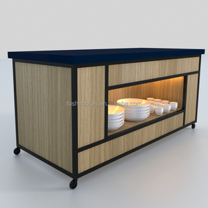 <span class=keywords><strong>OKEY</strong></span> Tavolo Buffet Personalizzato di Alta Qualità con Piano in Marmo, Bancone Buffet Moderno per Stazioni Buffet Ristorante, Uso Commerciale - Product Image 2