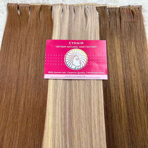 Extensions de cheveux à bande injectée Extensions de bande vietnamiennes vierges à double tirage Cheveux humains de l'usine de cheveux vietnamiens CYhair - Product Image 6