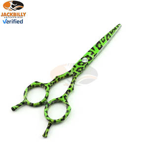 Ciseaux de barbier gauchers professionnels en acier inoxydable de haute qualité, revêtus de papier, à lame droite, ultra-affûtés pour salon de coiffure - Product Image 2