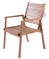 Ensemble de table de restaurant d'extérieur en bois d'acacia et 6 chaises, design moderne, usage commercial, NGHIA SON FURNITURE T131R80