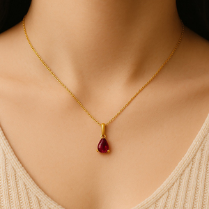 Petit pendentif en quartz émeraude poire, charme bohème chrétien, pendentif en argent sterling 925 serti de pierres pour la création - Product Image 3