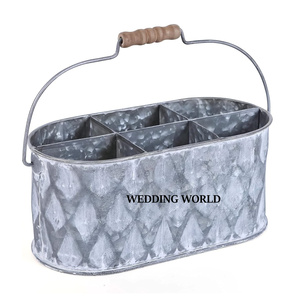 Lacquer Finished Galvanized <b>Utensil</b> Holder Nice Quality Handmade Flatware Caddy Customized Size Designer <b>Utensil</b> Caddy - Product Image 6