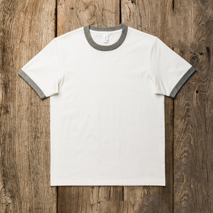 Custom <b>Blank</b> T Shirt for Men Cotton Polyester Heavy <b>Weight</b> Ringer T-shirt Ringer Sleeve Round Neck Casual Wear Color Block - Product Image 4