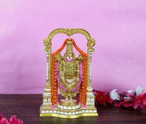 Figura Decorativa Hecha a Mano con Polvo de Mármol del Dios Hindú Tirupati Balaji, para Decoración del Hogar, Templo o Regalo - Product Image 4