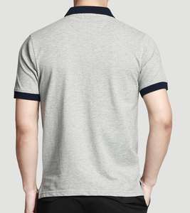 Polos pour hommes de haute qualité 100% coton Logo personnalisé imprimé col contrasté manches courtes T-Shirt polo décontracté grande taille pour hommes - Product Image 2