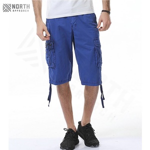 Pantalones Cortos de Lona de Algodón de Alta Calidad para Hombre, Estilo Casual Urbano, con Logotipo Personalizado, Diseño Liso, Tejido de Punto, Secado Rápido, Cintura Media - Product Image 3