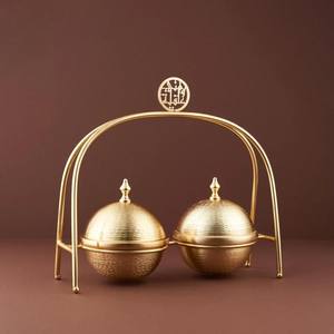 Juego de Tazones de Aluminio Desechables Estilo Árabe de Oriente Medio con Soporte, Ollas para Khajoor, Vajilla Moderna de Lujo para Bodas y Cocina - Product Image 3