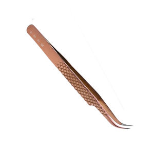 Pince à épiler pour extensions de cils de qualité chirurgicale, revêtement couleur cuivre, outil de beauté, pince à épiler en acier inoxydable pour extensions de cils - Product Image 3